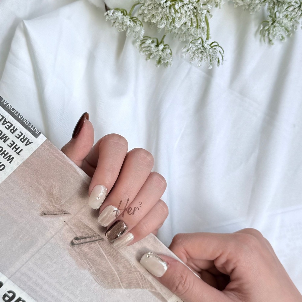 Her ³［高級感秋冬］N0007裸色珠光白(可訂製)-細節圖4