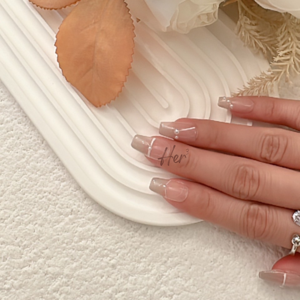 Her ³［浮光鯰華］N0026裸色珍珠裸色穿戴甲-細節圖2