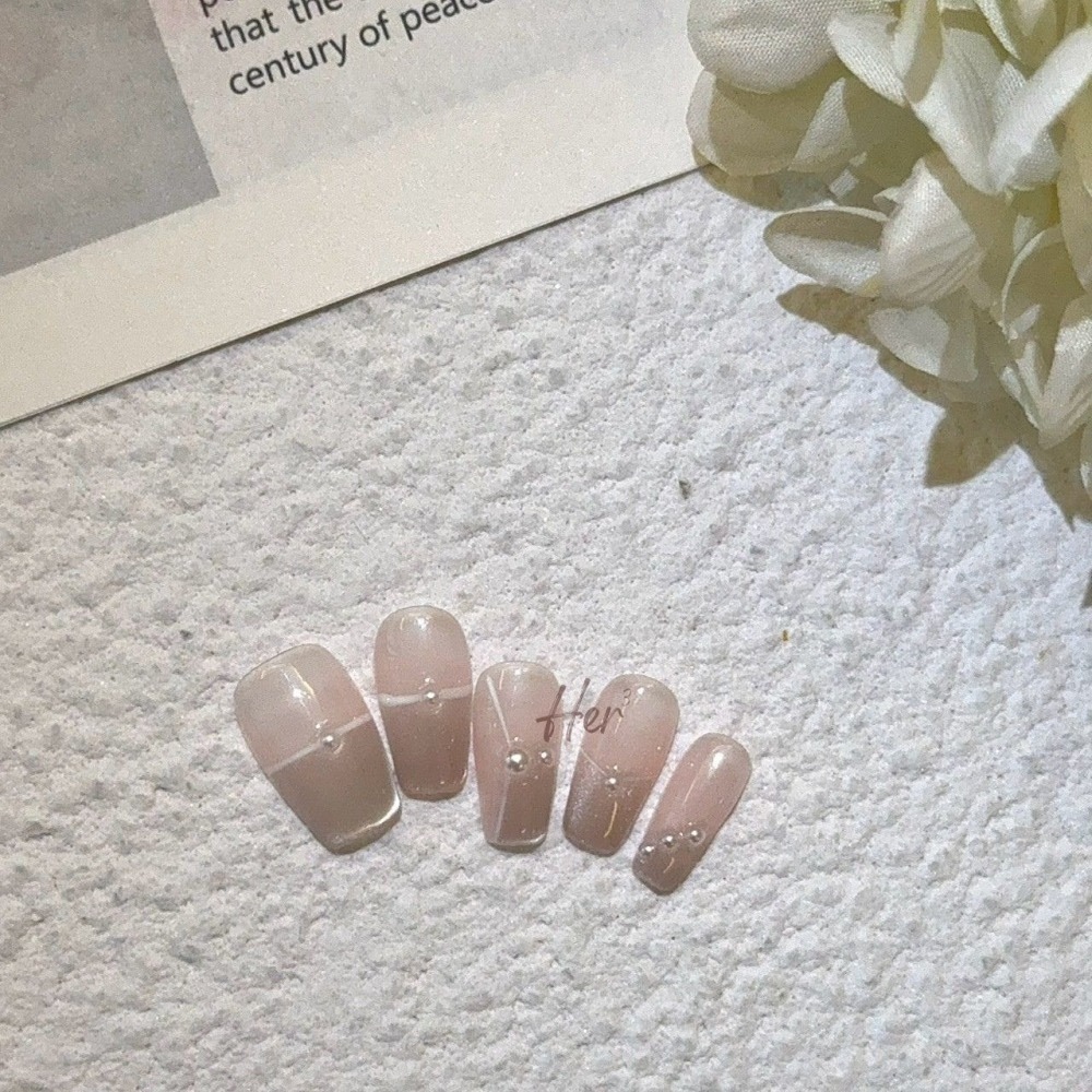 Her ³［浮光鯰華］N0026裸色珍珠裸色穿戴甲-細節圖5