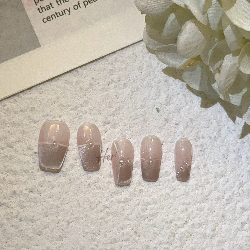 Her ³［浮光鯰華］N0026裸色珍珠裸色穿戴甲-細節圖6