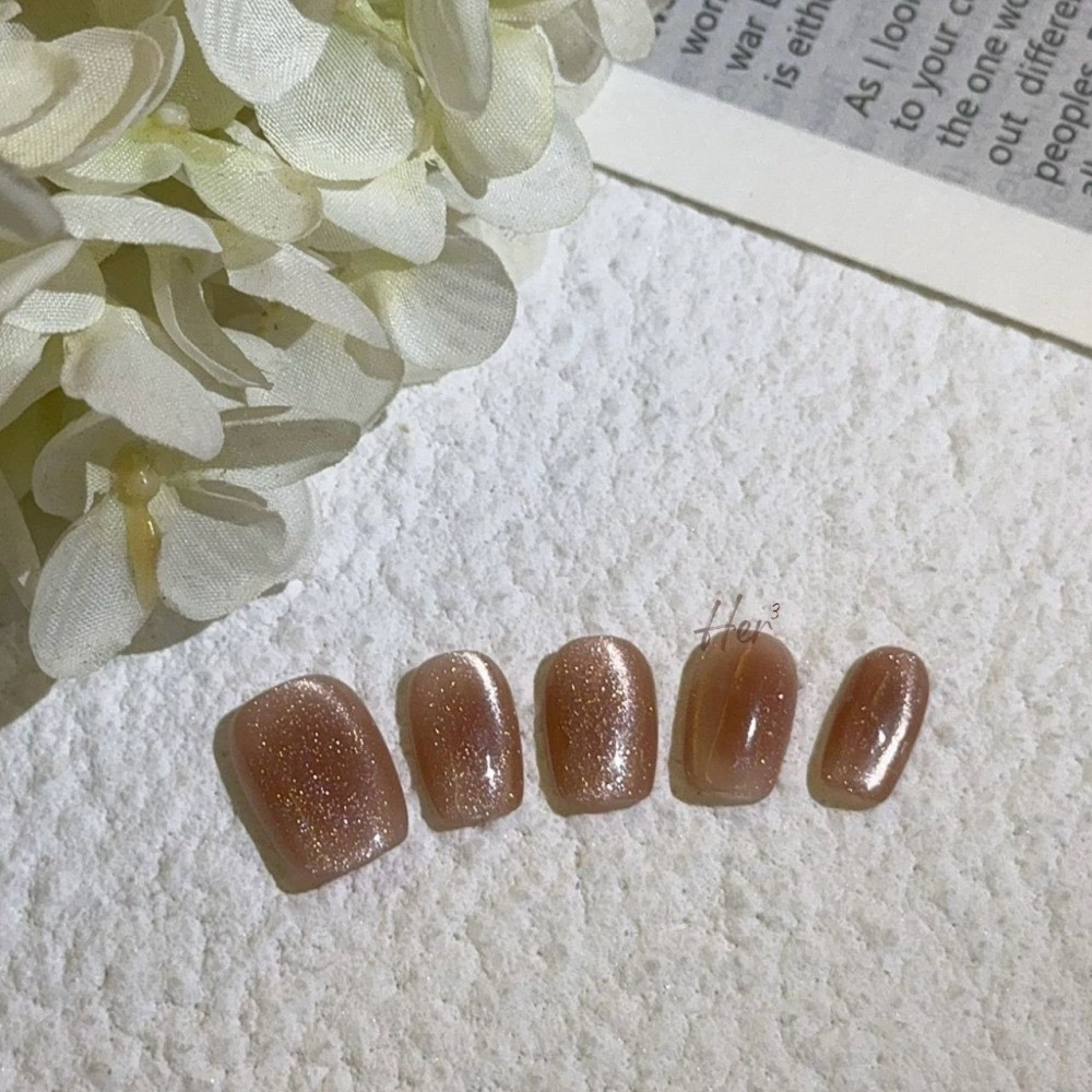 Her ³［甜粉樹莓］N0031粉裸色貓眼穿戴甲-細節圖3