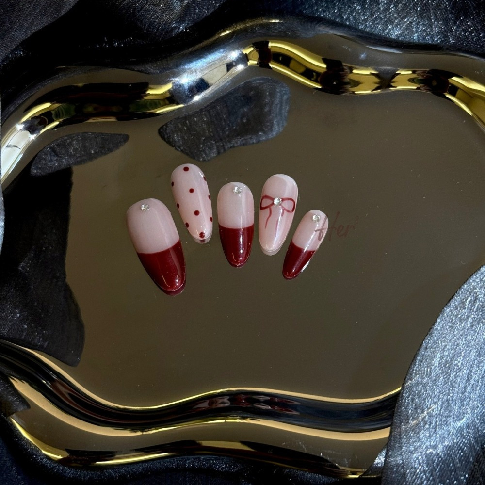 Her ³ 酒紅蝴蝶結『Ｓ』-細節圖4