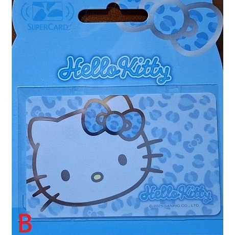 HELLO KITTY SuperCard悠遊卡 粉色豹紋、藍色豹紋、 愛心豹紋萌萌噠 三款可挑 三麗鷗-細節圖2