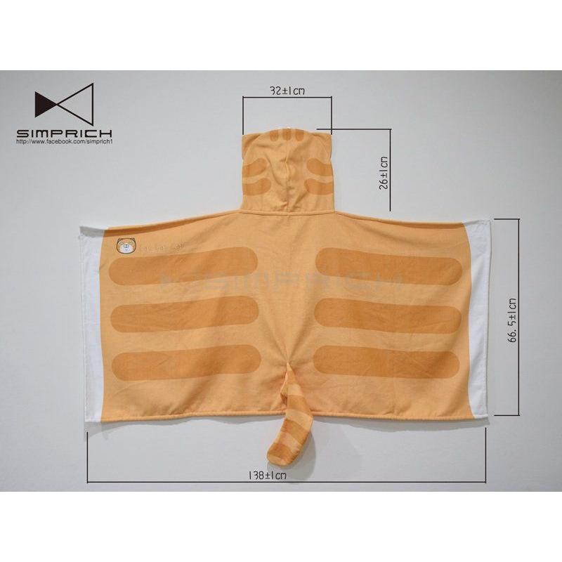 白爛貓 麻糬爸愛亂畫 之 白爛貓連帽浴巾 加 2018寫真桌曆 爛爛 全新 未使用 絕版-細節圖3