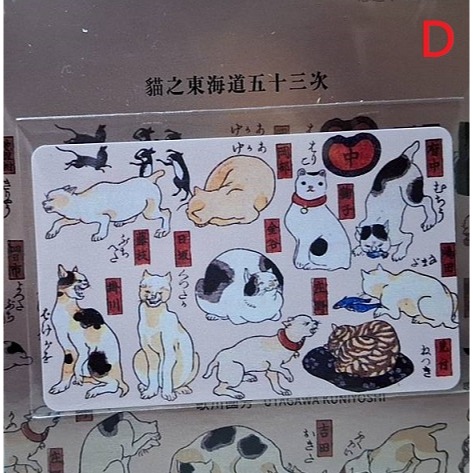 浮世繪 悠遊卡 神奈川沖浪裏、凱風快晴、相馬舊王城、貓之東海道五十三次 可挑款-細節圖4