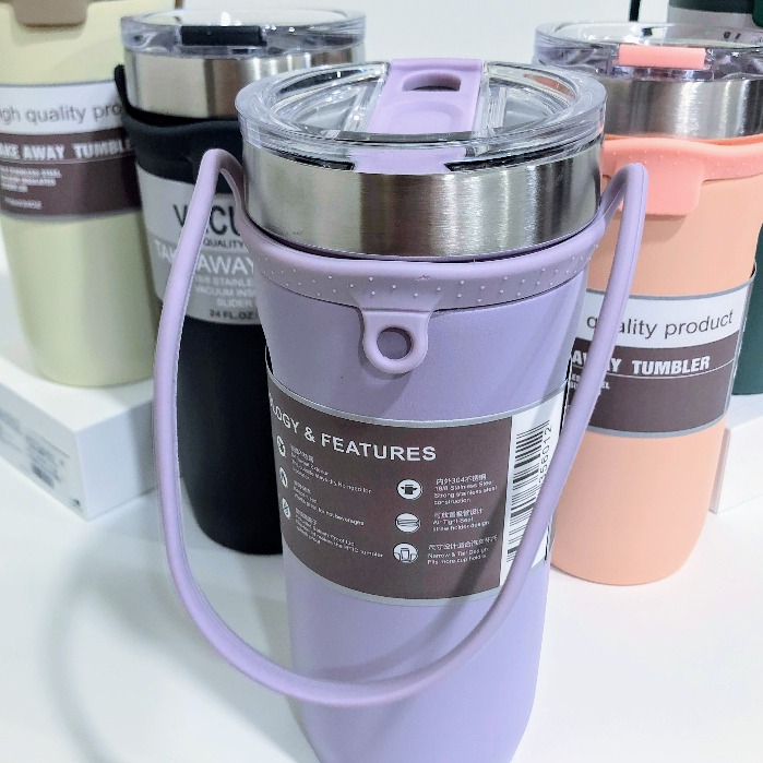 全新現貨 ！710ML手提隨行杯【春氛小舖】提帶隨行杯 提帶保溫杯 環保杯 隨行杯 保冷杯  冰霸杯-細節圖2