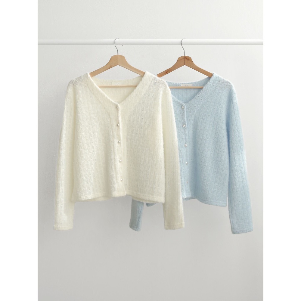 🇰🇷Onéul 映日🇰🇷韓國女裝🇰🇷🌿預購款🌿毛絨感珍珠釦針織衫#韓國女裝#冬季新品-細節圖9