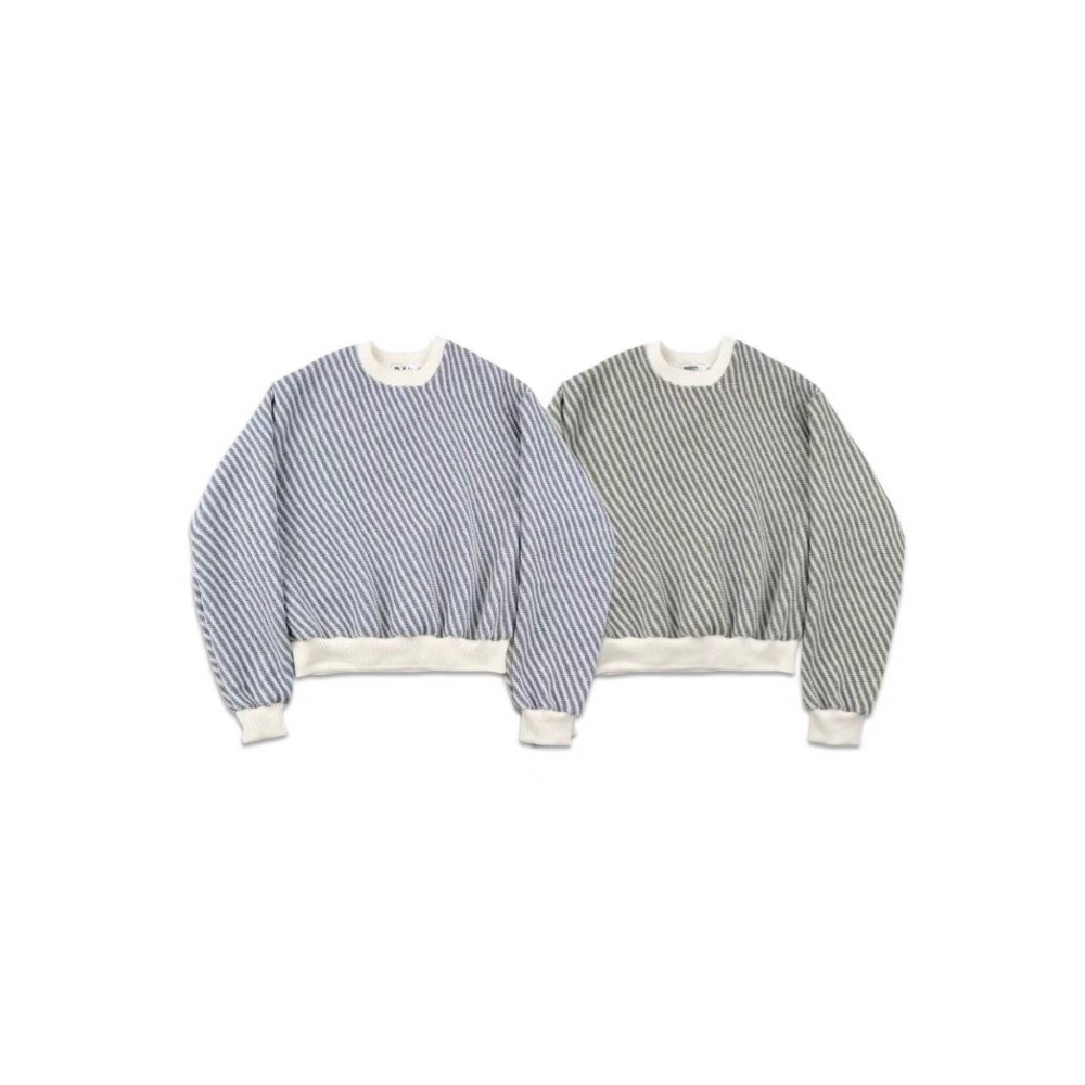 🇰🇷Onéul 映日🇰🇷韓國男裝🌿預購款🌿短版斜紋針織大學T#韓國製造#韓國男裝-細節圖4