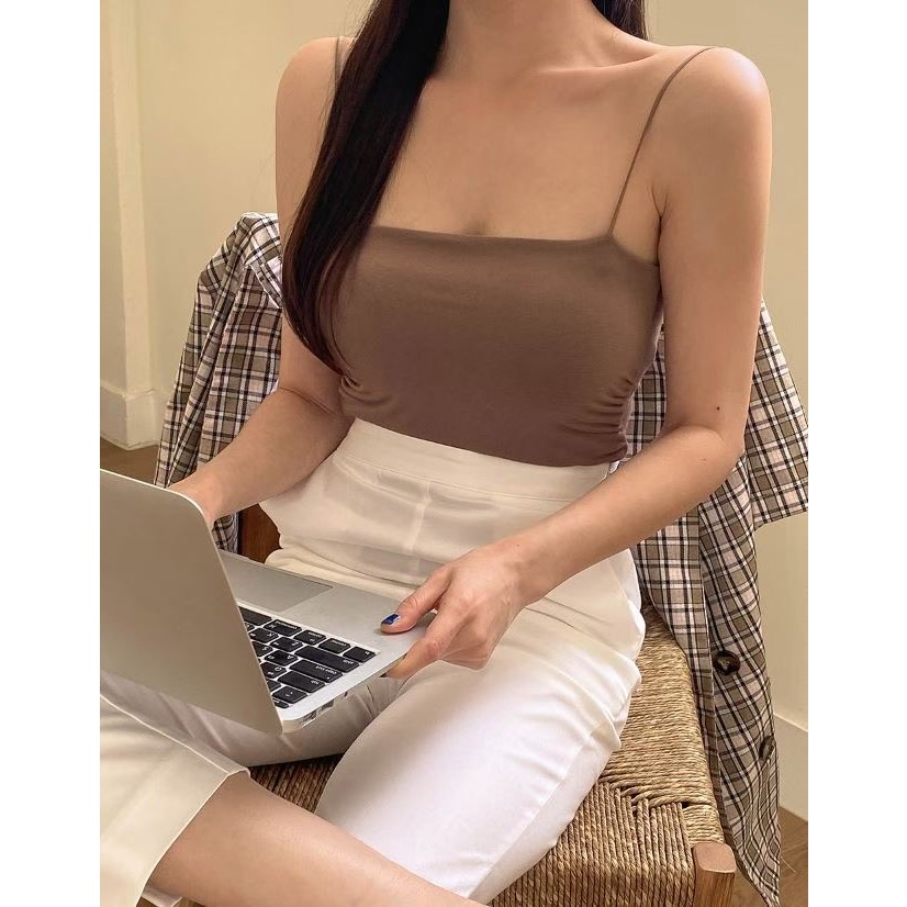 🇰🇷Onéul映日🇰🇷#正韓女裝🇰🇷🌿預購+現貨🌿平口褶皺Bra Top-細節圖6