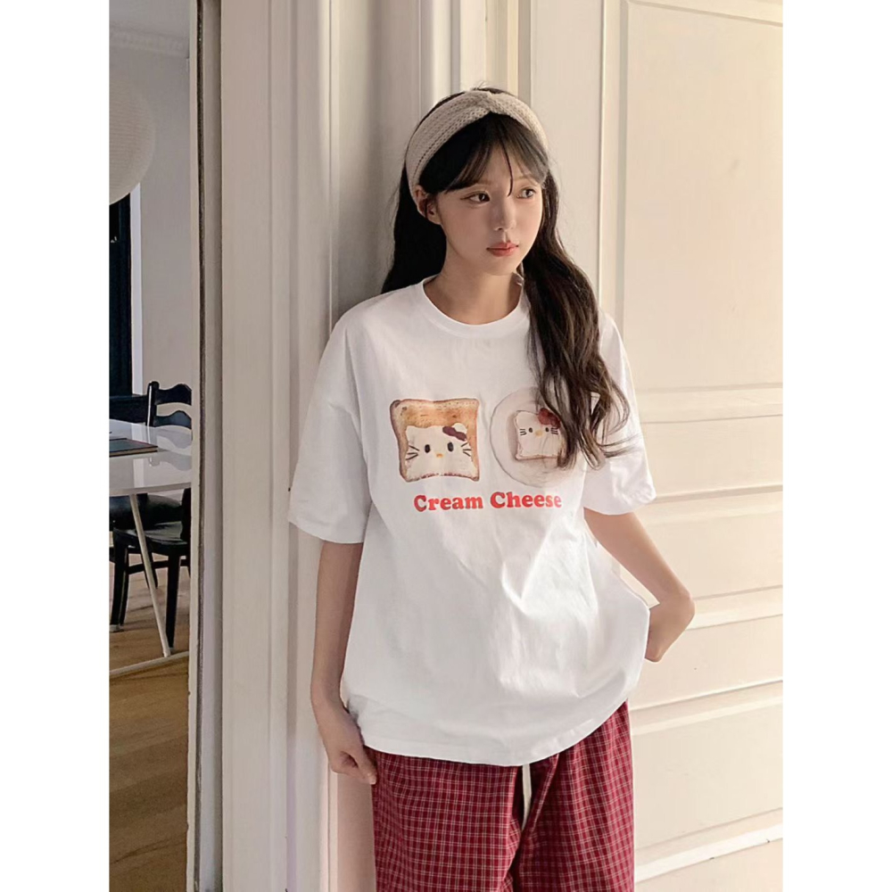 🇰🇷Oneéul映日🇰🇷韓國女裝🌿新款預購🌿奶油起司寬鬆純棉T🌿正韓🌿韓國製造🌿-細節圖2