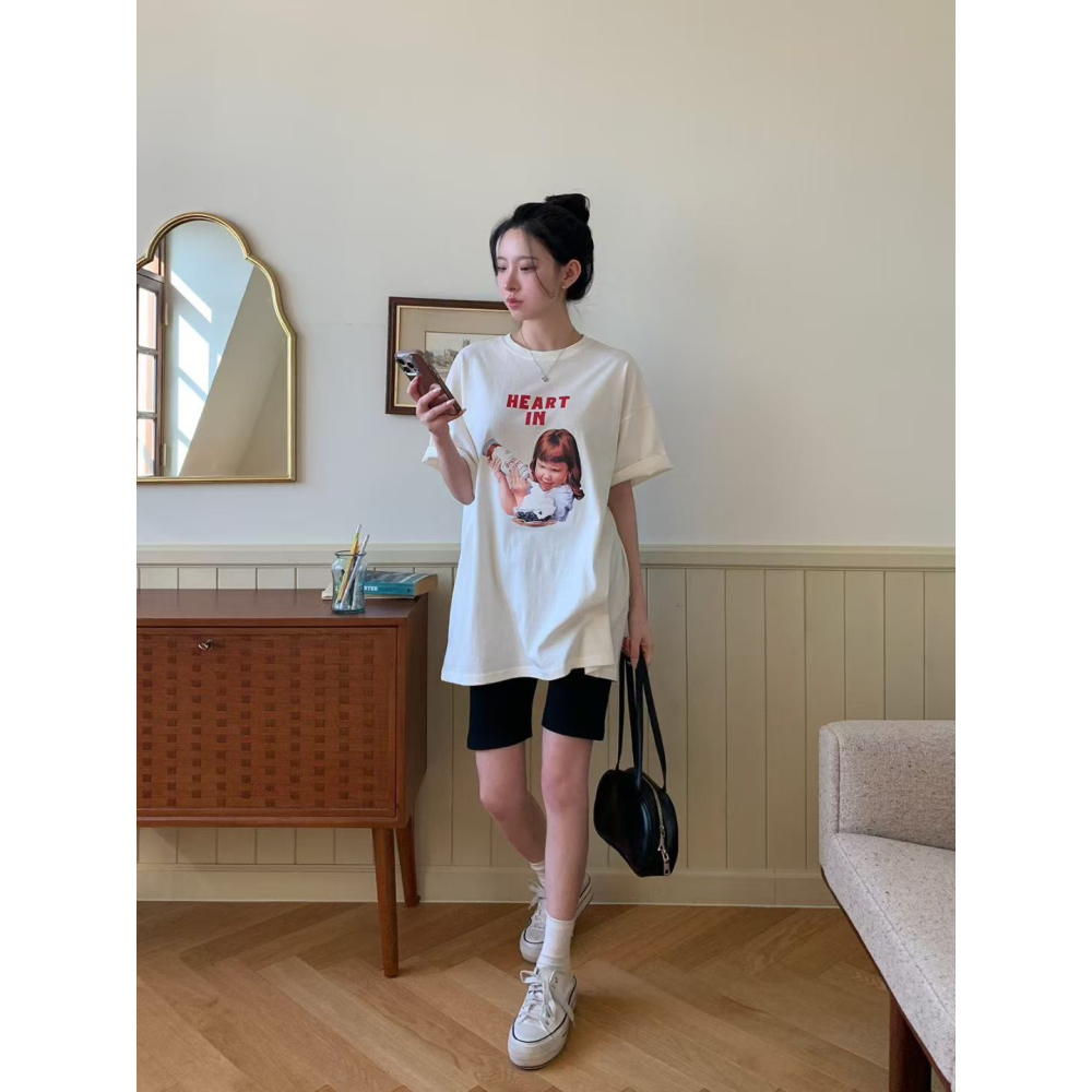 🇰🇷Oneéul映日🇰🇷韓國女裝🌿新款預購🌿調皮寶寶純棉印花T🌿正韓🌿韓國製造🌿-細節圖5