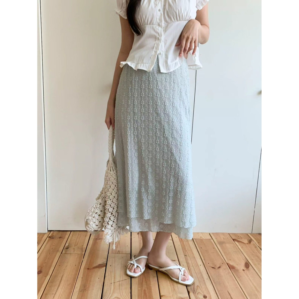 🇰🇷Onéul映日🇰🇷韓國女裝質感選品🌿春夏新品🌿A字版型雙層蕾絲裙🌿#正韓🌿#韓國製造🌿-細節圖6