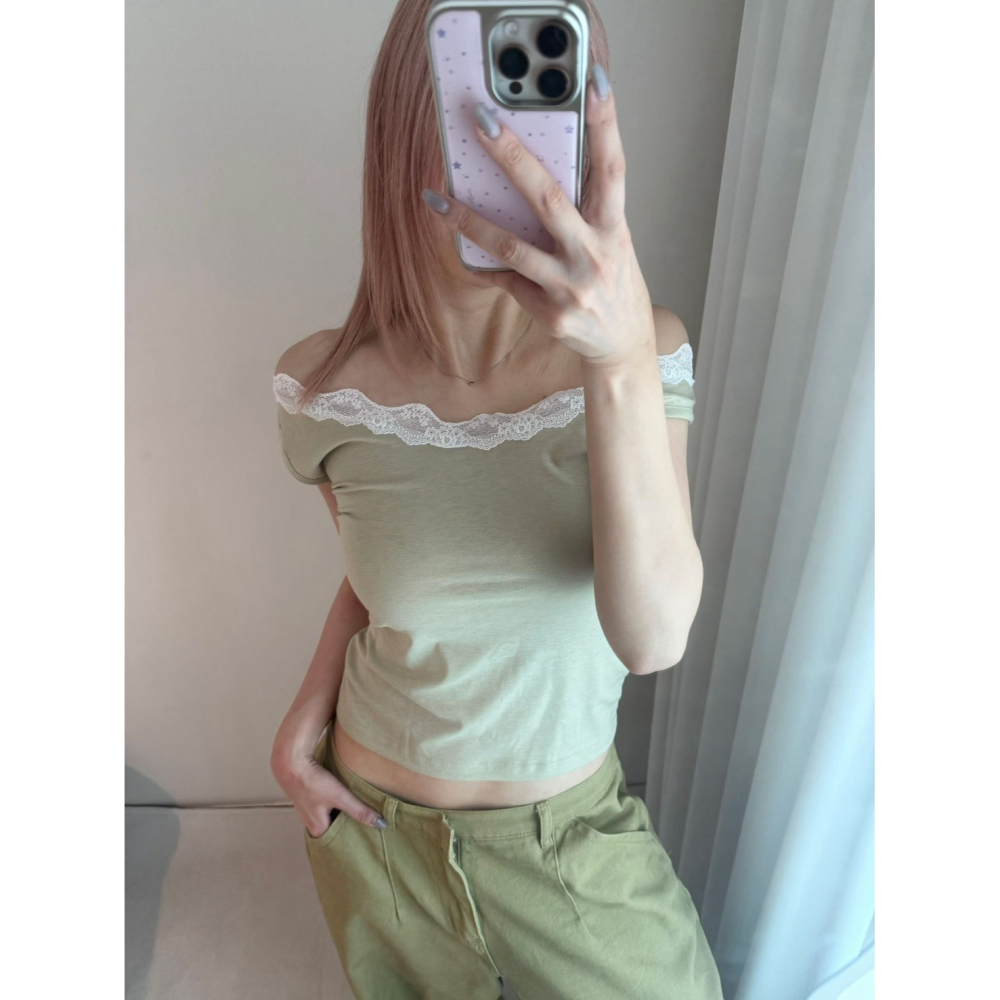🇰🇷Onéul映日🇰🇷韓國女裝質感選品🌿夏季新品🌿現貨🌿柔軟蕾絲拼接背心#韓國製造#正韓-細節圖2