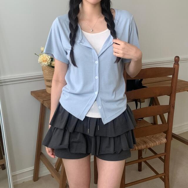🇰🇷Onéul映日🇰🇷韓國女裝質感選品🌿秋冬新品🌿預購+現貨🌿蛋糕澎澎迷你褲裙#韓國製造#正韓-細節圖8