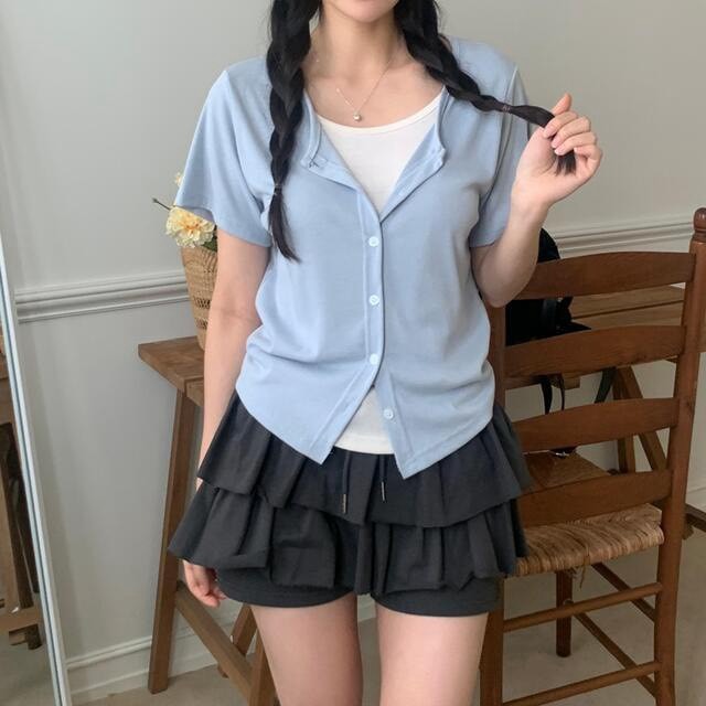 🇰🇷Onéul映日🇰🇷韓國女裝質感選品🌿秋冬新品🌿預購+現貨🌿蛋糕澎澎迷你褲裙#韓國製造#正韓-細節圖9
