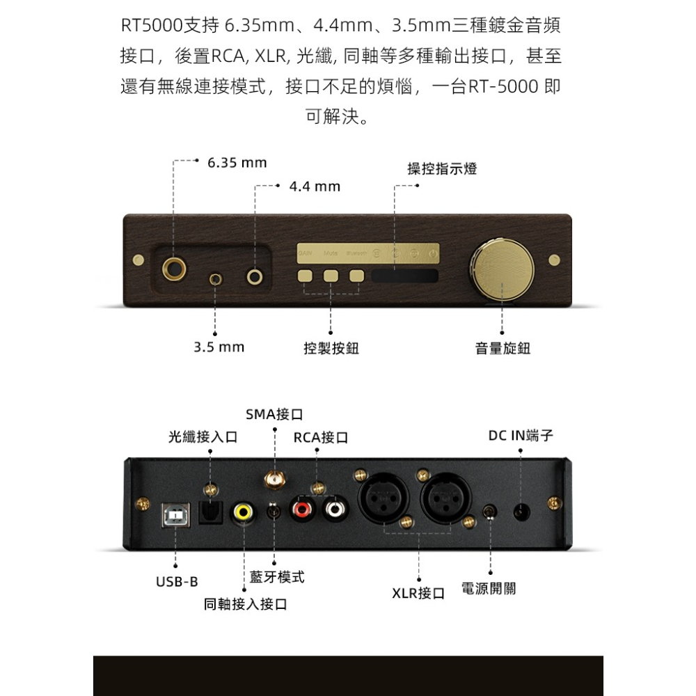 【微音耳機】Rose technics 弱水時砂 RT5000 家用USB DAC 耳機擴大機-細節圖8