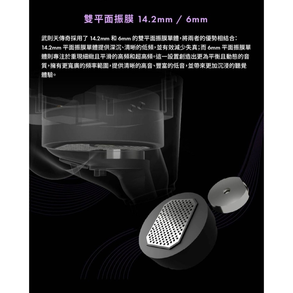 【微音耳機】唐族 TangZu 武則天傳奇  ZETIAN WU The Legend雙平板單元入耳式耳機-細節圖3