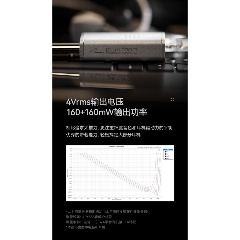 【微音耳機】水月雨MoonDrop  DAWN PRO 2 破曉二、隨身DAC、小尾巴、3.5/4.4mm-細節圖7