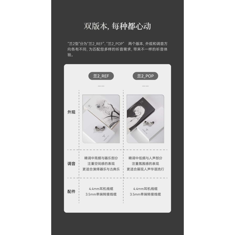 【微音耳機】水月雨MoonDrop LAN 蘭2 可換線入耳式 HiFi 耳機-細節圖5