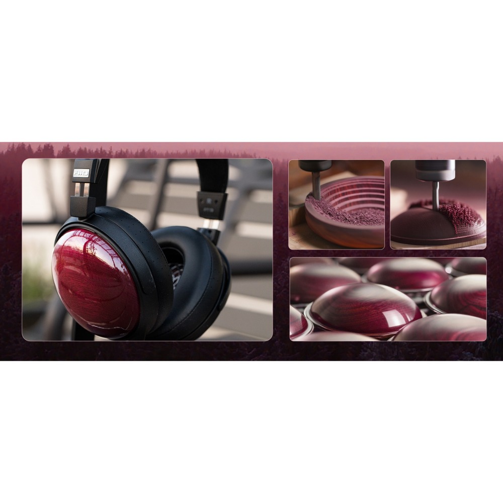 【微音耳機】FiiO FT13 封閉式耳罩耳機、紫心木耳殼、60 mm 大尺寸動圈、「木纖維＋羊毛」複合振膜-細節圖11