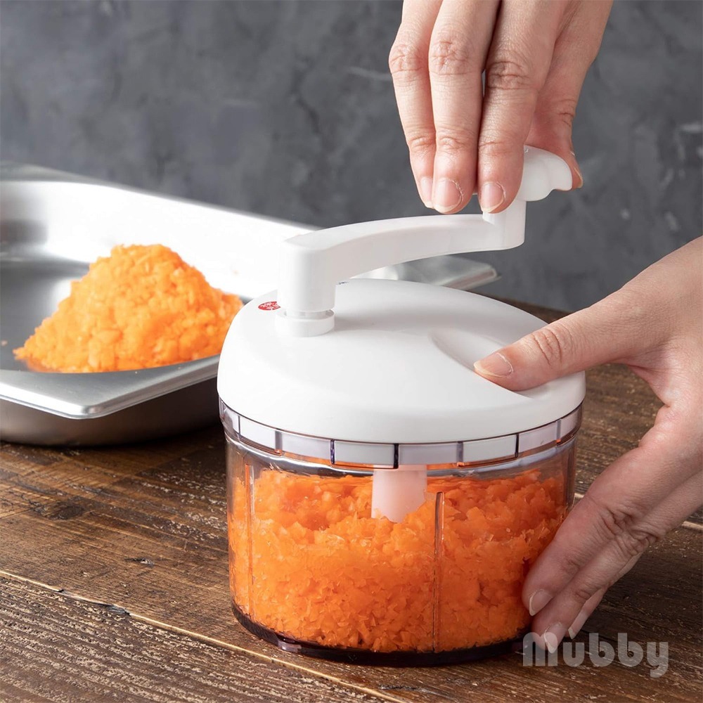 本製 SHIMOMURA下村工業 食物蔬菜切碎器 攪碎機 切菜器 攪拌器 切碎機 迴轉式碎菜機 副食品料理器-細節圖3