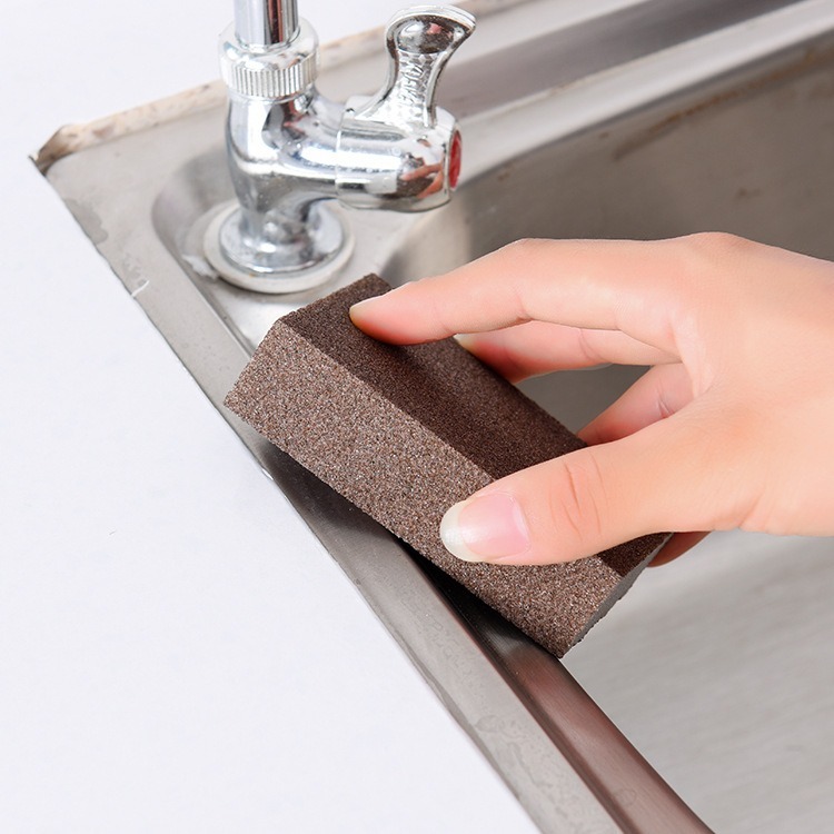 ★ 現貨在台 24H內出貨 ★【伊代】金鋼砂海綿 除鏽 除垢 海綿 強力吸水 刷鍋神器 金剛砂 鍋具清潔 魔力海綿擦-細節圖5