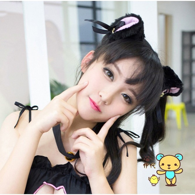 【伊代】貓耳朵 髮箍 性感 貓耳朵 情趣 髮箍 可愛 萌 耳朵COSPLAY道具 配飾 豹耳朵 髮夾 兔女郎 性感內衣-細節圖4