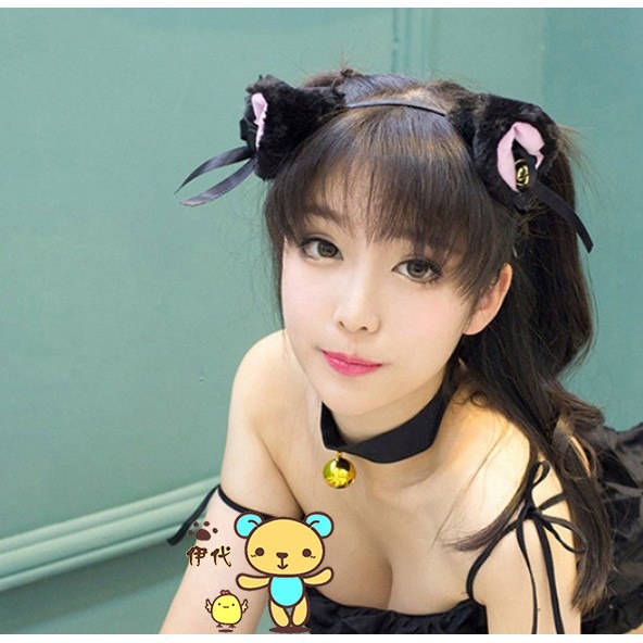 【伊代】貓耳朵 髮箍 性感 貓耳朵 情趣 髮箍 可愛 萌 耳朵COSPLAY道具 配飾 豹耳朵 髮夾 兔女郎 性感內衣-細節圖6