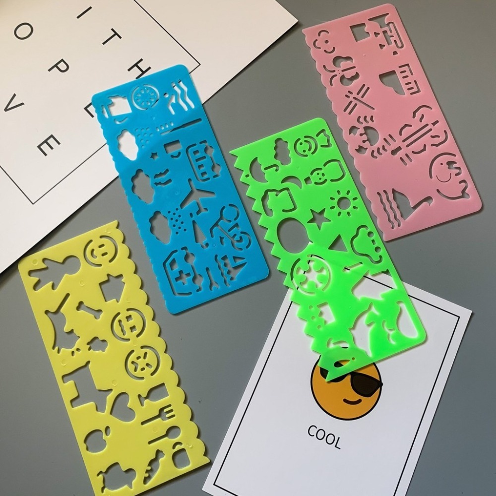 【伊代】 畫尺 繪圖尺 繪畫尺 畫圖尺 萬花尺 繪畫模板 畫圖模板 畫畫尺 圖形尺 花邊尺 速畫板-細節圖2