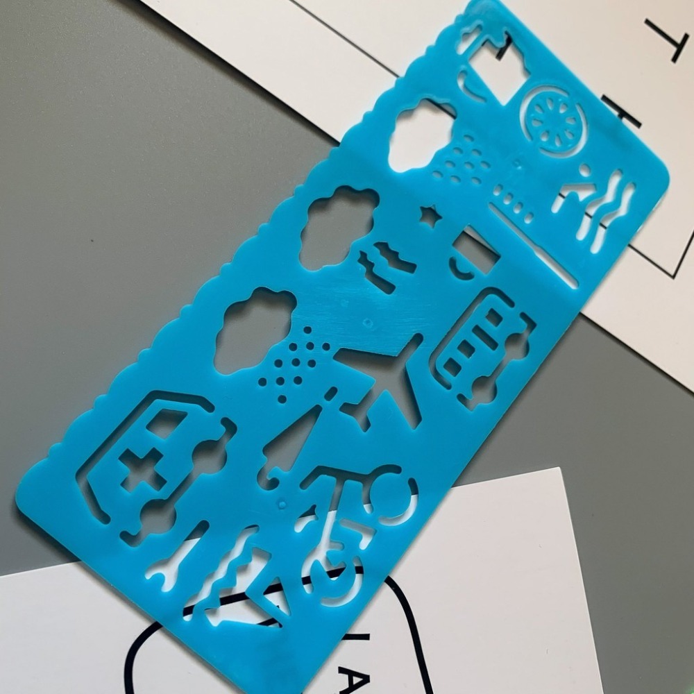 【伊代】 畫尺 繪圖尺 繪畫尺 畫圖尺 萬花尺 繪畫模板 畫圖模板 畫畫尺 圖形尺 花邊尺 速畫板-細節圖3