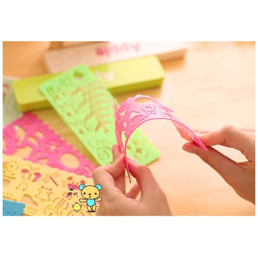 【伊代】 畫尺 繪圖尺 繪畫尺 畫圖尺 萬花尺 繪畫模板 畫圖模板 畫畫尺 圖形尺 花邊尺 速畫板-細節圖9