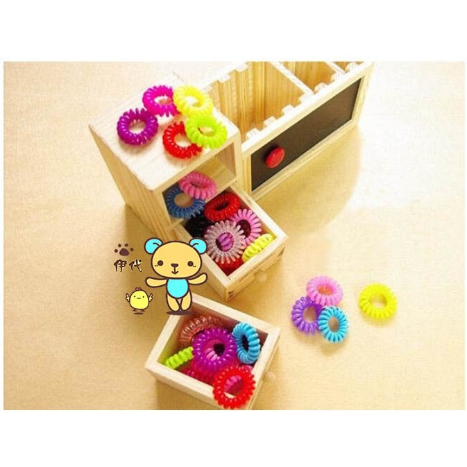 ★ 現貨在台 24H內出貨 ★【伊代】電話線髮圈 電話線圈 兒童電話線髮圈 兒童髮圈 不咬髮髮圈 綁頭髮 橡皮筋-細節圖7