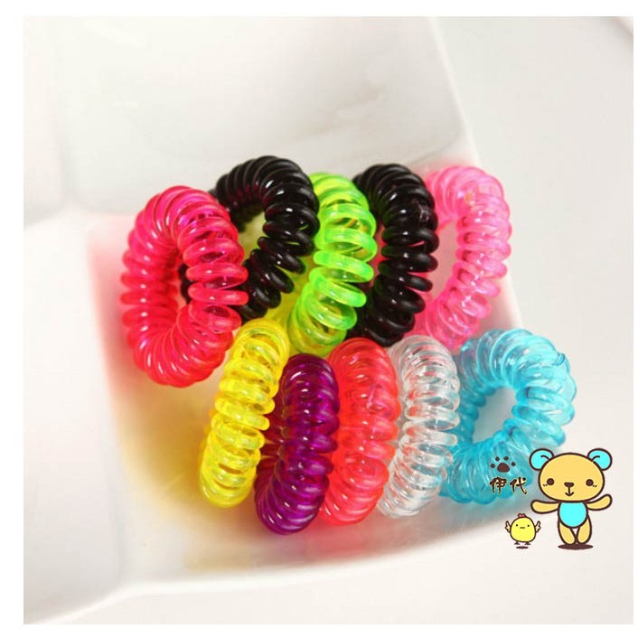 ★ 現貨在台 24H內出貨 ★【伊代】電話線髮圈 電話線圈 兒童電話線髮圈 兒童髮圈 不咬髮髮圈 綁頭髮 橡皮筋-細節圖8