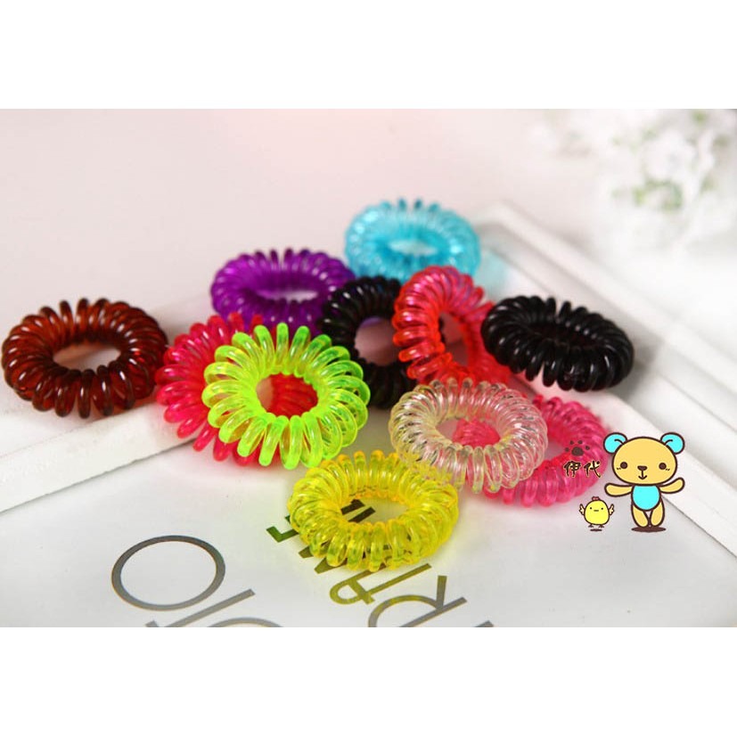 ★ 現貨在台 24H內出貨 ★【伊代】電話線髮圈 電話線圈 兒童電話線髮圈 兒童髮圈 不咬髮髮圈 綁頭髮 橡皮筋-細節圖9