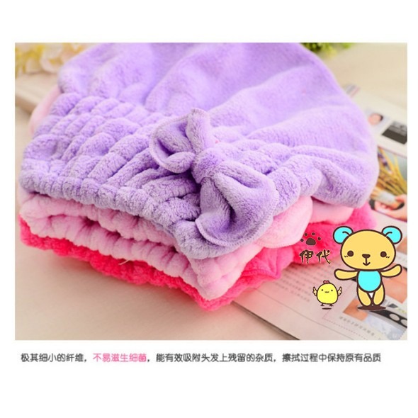 ★ 現貨在台 24H內出貨 ★【伊代】乾髮帽 浴帽 包頭帽 包頭巾 珊瑚絨 吸水頭巾 包頭乾法巾 擦髮帽 乾髮巾 超吸水-細節圖4