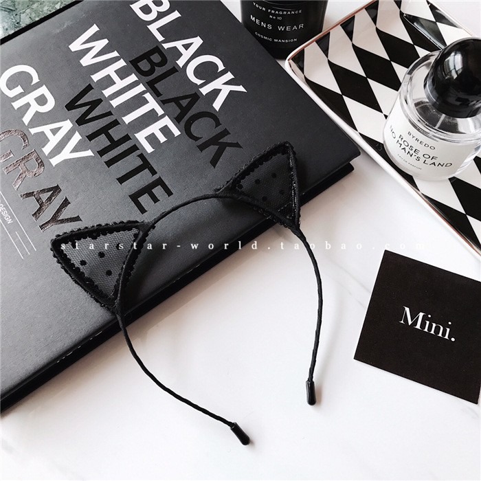 ★ 現貨在台 24H內出貨 ★【伊代】蕾絲髮箍 貓耳髮箍 髮箍 性感髮箍 耳朵髮箍 蕾絲性感髮箍 蕾絲貓耳髮箍 貓咪髮箍-細節圖5