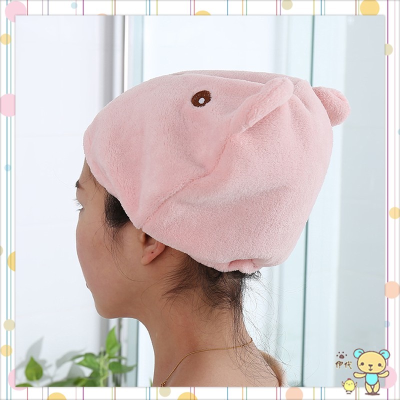 ★ 現貨在台 24H內出貨 ★ 浴帽 小熊乾髮帽 乾髮帽 吸水頭巾 吸水毛巾 速乾毛巾 擦頭髮 包頭巾 超吸水乾髮帽-細節圖2