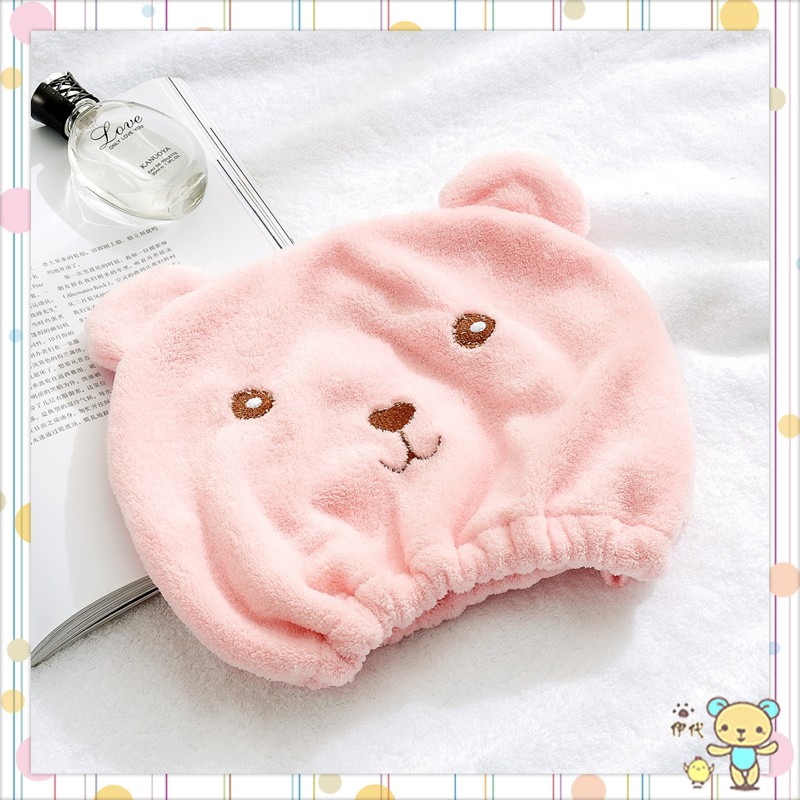 ★ 現貨在台 24H內出貨 ★ 浴帽 小熊乾髮帽 乾髮帽 吸水頭巾 吸水毛巾 速乾毛巾 擦頭髮 包頭巾 超吸水乾髮帽-細節圖3