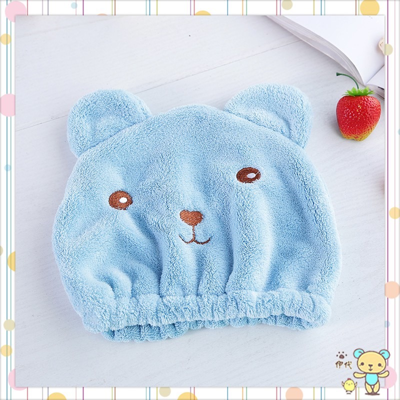 ★ 現貨在台 24H內出貨 ★ 浴帽 小熊乾髮帽 乾髮帽 吸水頭巾 吸水毛巾 速乾毛巾 擦頭髮 包頭巾 超吸水乾髮帽-細節圖4