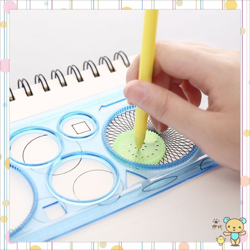 ★ 現貨在台 24H內出貨 ★【伊代】萬花尺 圈圈尺 幾何圖形尺 圖形尺 畫圖尺 繪圖尺 圖畫尺 造型尺 齒輪尺-細節圖2