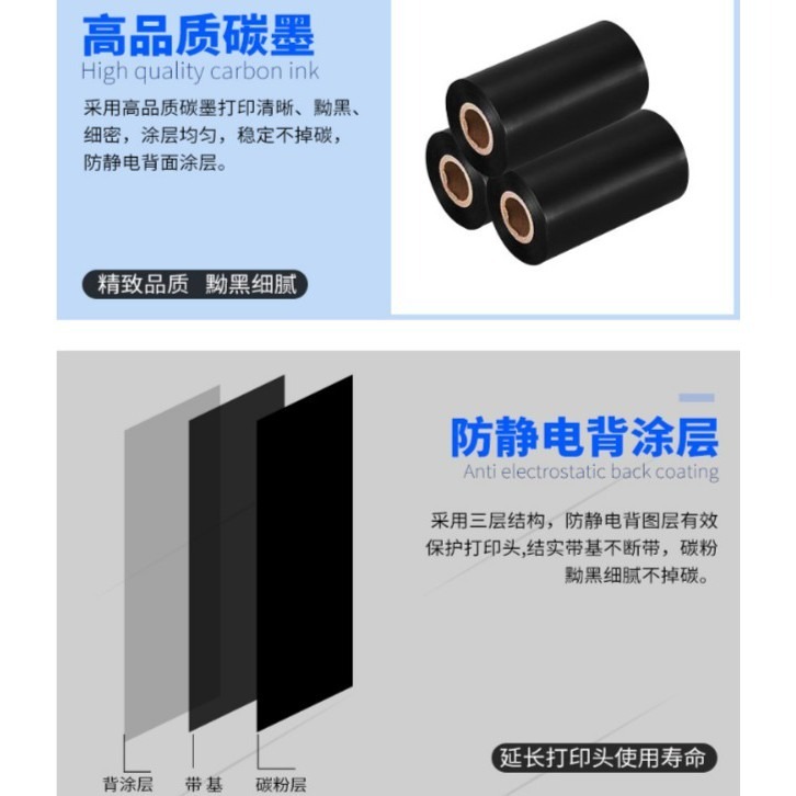 ★ 現貨在台 24H內出貨 ★【伊代】條碼機碳帶 熱轉印碳帶 碳帶 打印機碳帶-細節圖6