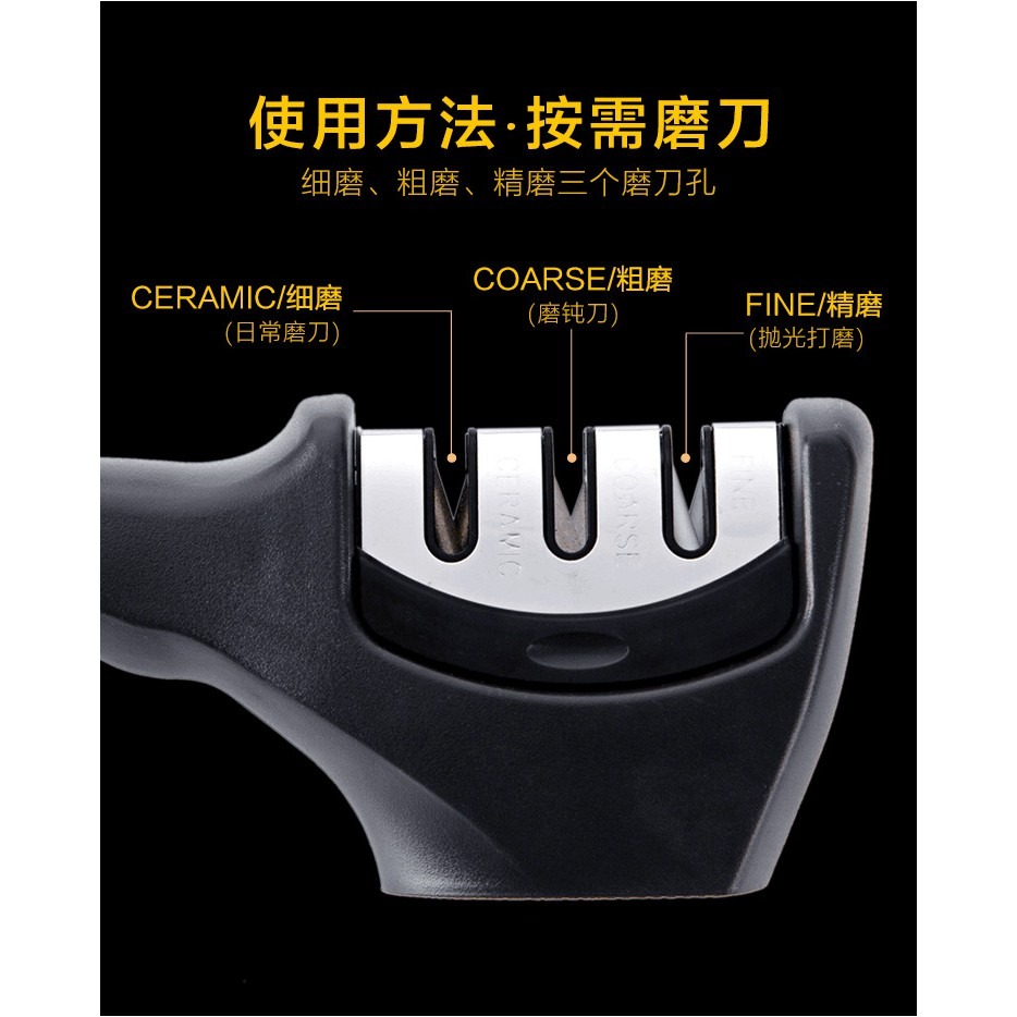 ★ 現貨在台 24H內出貨 ★【伊代】3槽快速磨刀器 多功能磨刀工具 廚房工具 磨刀石 三槽磨刀器 磨刀器-細節圖8