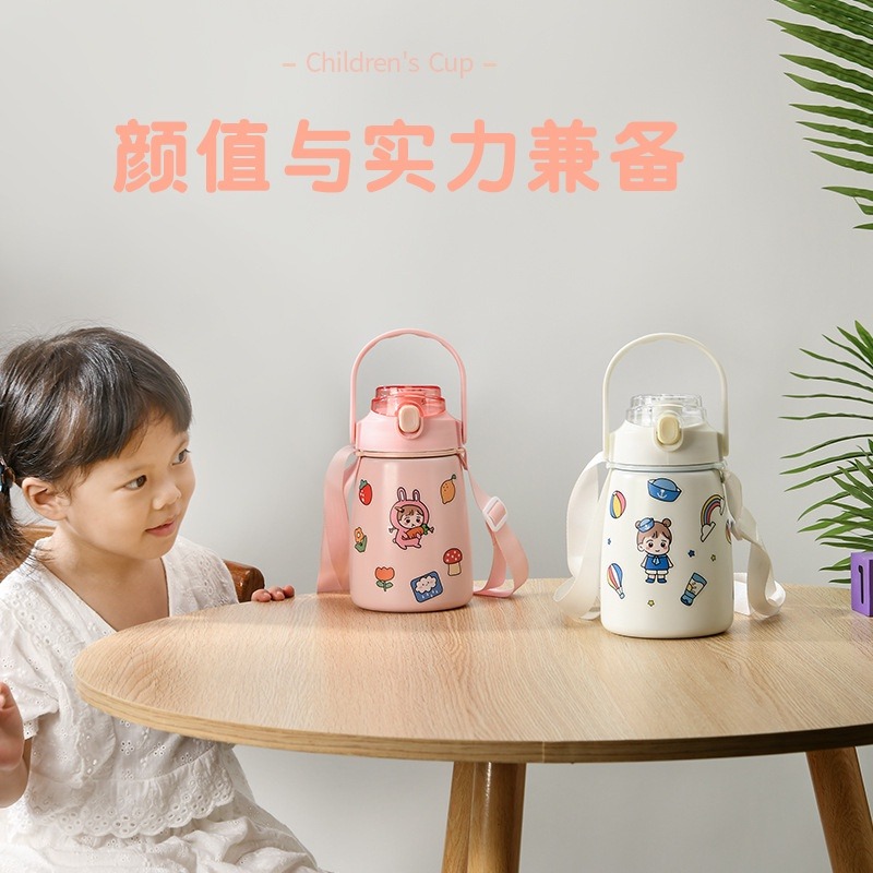 ★ 現貨在台 24H內出貨 ★【伊代】水壺 保溫杯 1000ml 1300ml 胖胖杯 保溫瓶 水杯 可愛水壺 ins-細節圖5