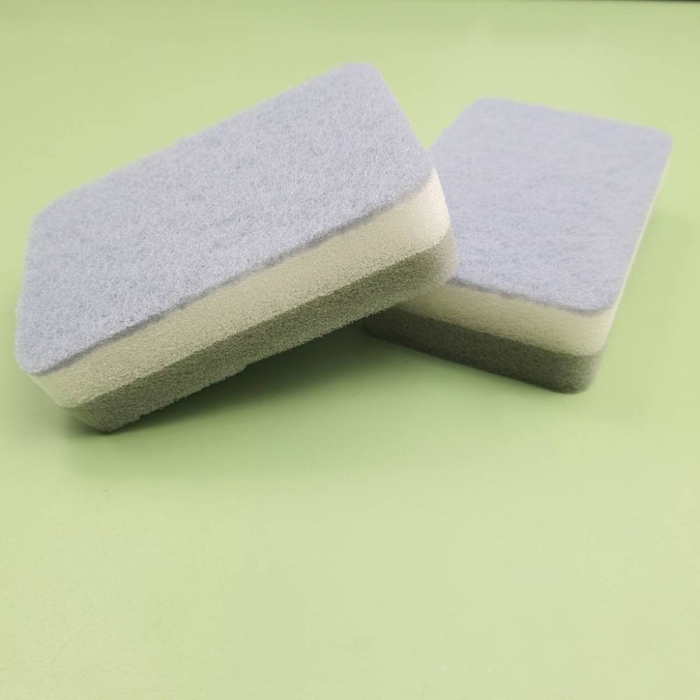 海綿擦 加厚灰白洗碗海綿 廚房家用清潔海綿塊 洗碗布抹布 菜瓜布 洗碗海綿-細節圖2