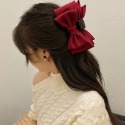雙面抓夾 緞面大蝴蝶結髮夾 鯊魚夾 後腦勺髮夾 髮飾 抓夾 蝴蝶結髮夾-規格圖4