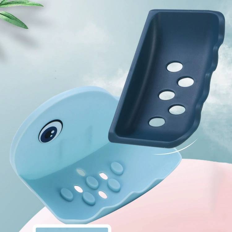 壁掛式 小鯨魚肥皂盒 雙層瀝水 香皂盒 浴室免打孔 肥皂架 香皂盒 肥皂盒-細節圖3