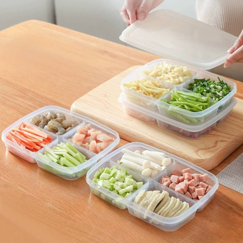 凍肉分格盒 冰箱收納盒 食物分裝 蔥薑備菜配菜 冷凍保鮮盒 儲藏盒