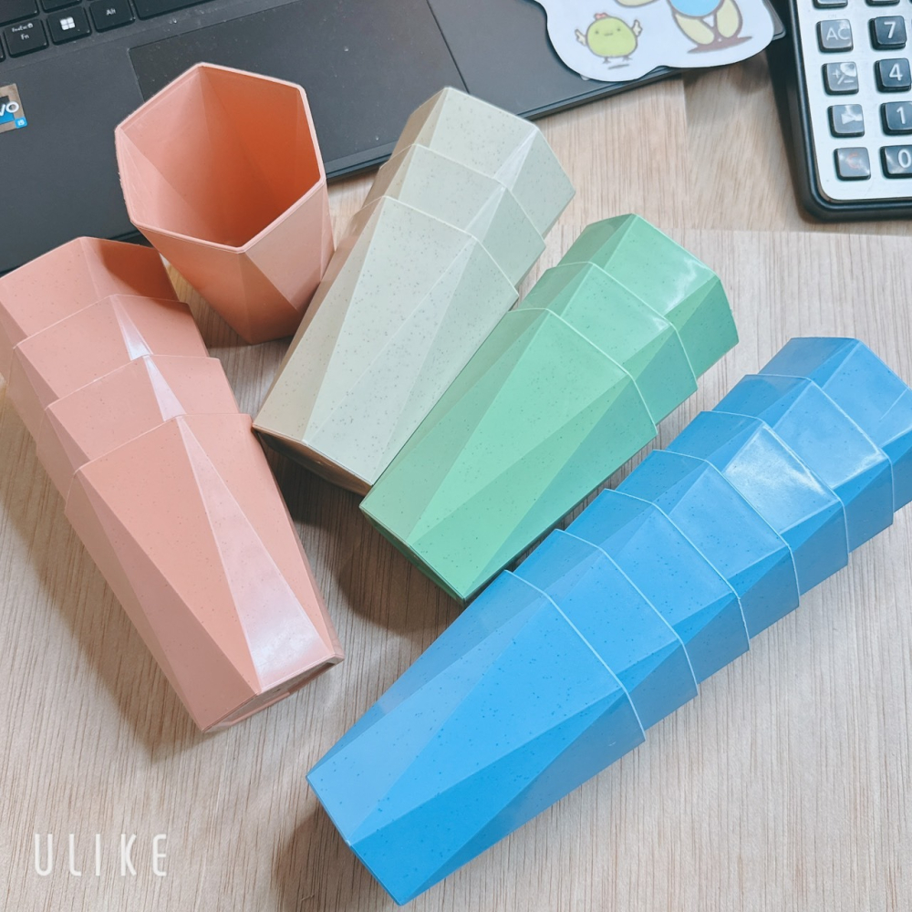 小麥漱口杯 菱形牙刷杯 簡約漱口杯 情侶牙杯 伊代企業社-細節圖2