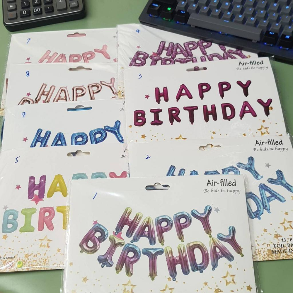 16吋生日字母氣球 慶生派對佈置 週歲裝飾 英文字母造型氣球 伊代企業社-細節圖2