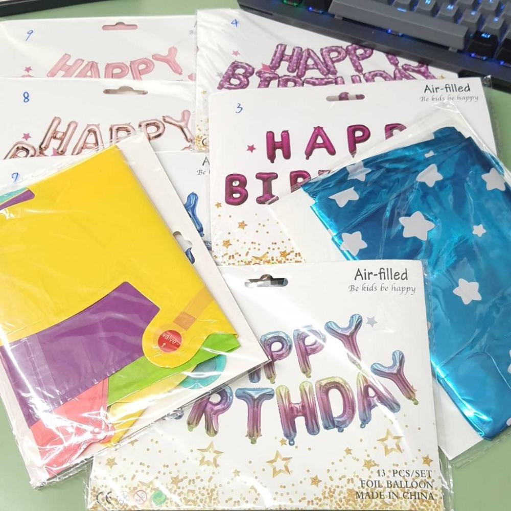 16吋生日字母氣球 慶生派對佈置 週歲裝飾 英文字母造型氣球 伊代企業社-細節圖3